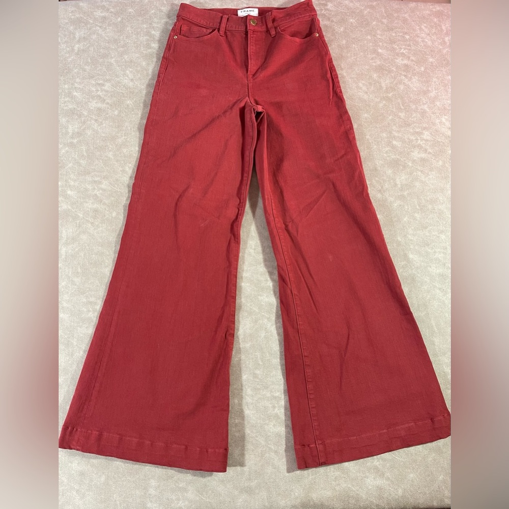 Frame Denim Le Palazzo Women’s 28 High Rise Wide Leg Flare Jeans